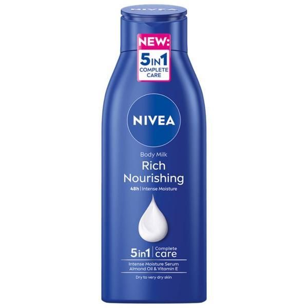 Nivea Мляко за тяло - Nivea Rich Nourishing Body Milk, 250 мл