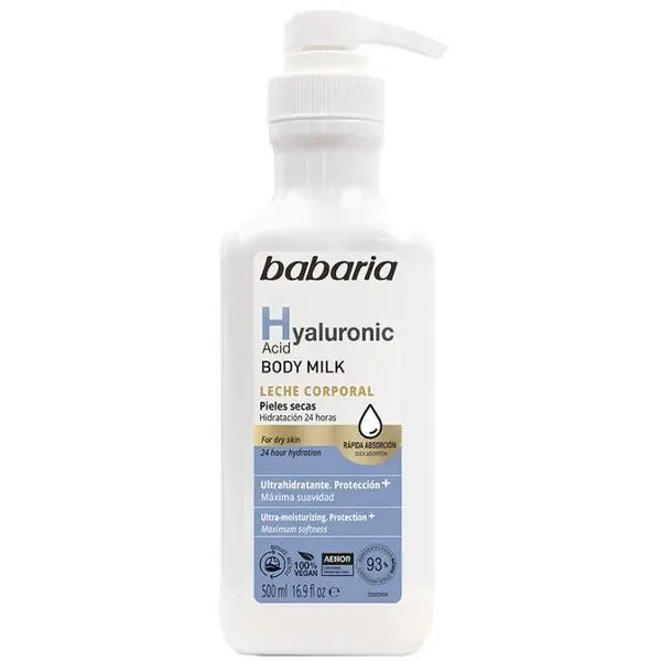 Babaria Мляко за тяло с хиалуронова киселина - Babaria Acid Hyaluronic Body Milk, 500 мл