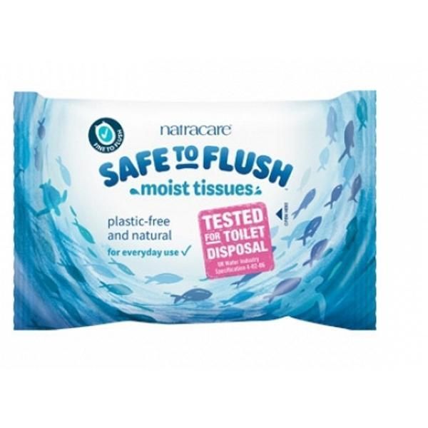 Natracare Мокра тоалетна хартия Safe to Flush Moist Tissues Natracare, 30 бр