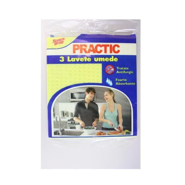 3M Мокри кърпички - 3M Scotch Brite Practical, 3 бр