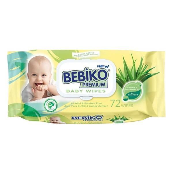 Paksel Мокри кърпички - Bebiko Bebiko Baby Wipes, Paksel, 72 бр