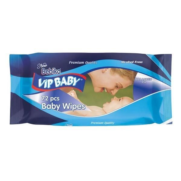 Paksel Мокри кърпички - Bebiko Vip Baby Wipes, Paksel, 72 бр