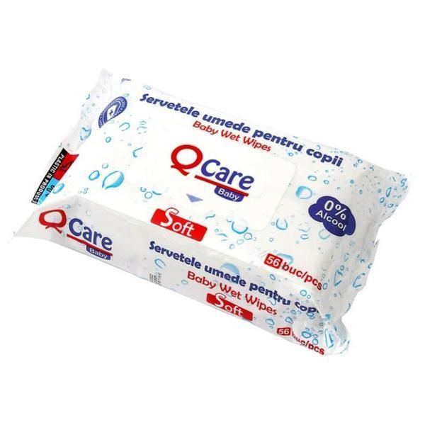 Sarah Мокри кърпички QCare Soft Baby Wet Wipes, Sarah, 56 бр