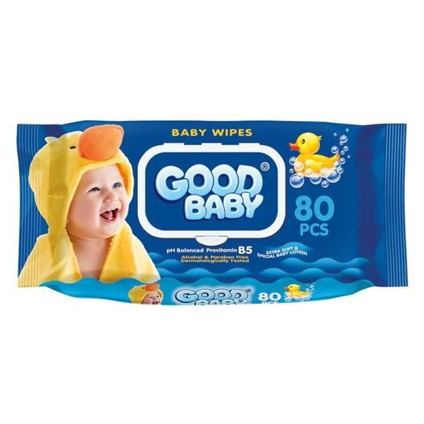 Paksel Мокри кърпички с капак - Good Baby Wipes, Paksel, 80 бр