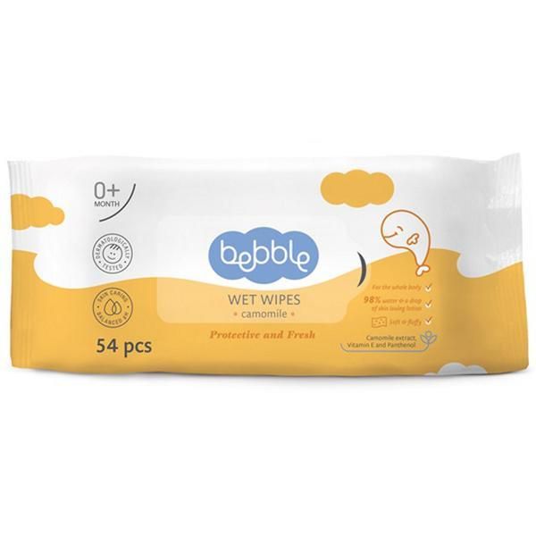 Bebble Мокри кърпички с лайка - Bebble, 54 бр