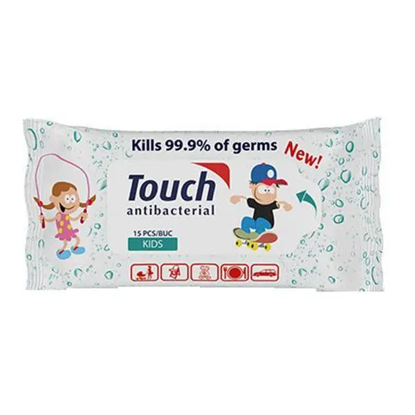 Sarah Мокри Кърпички за деца Kids Touch Sarah, 15 бр