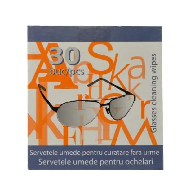 Flm Group Мокри кърпички за очила FLM Group, 30 броя