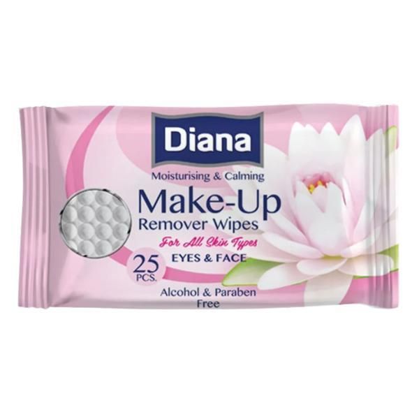Paksel Мокри кърпички за почистване на грим Diana Make-Up Remover Wipes, Paksel, 25 бр