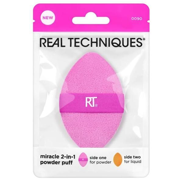 Real Techniques Мултифункционална гъба за грим - Real Techniques Miracle 2-in-1 Powder Puff, 1 бр