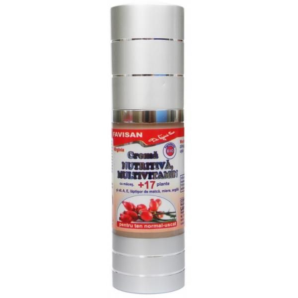 Favisan Мултивитаминен подхранващ крем с Maces + 17 растения Virginia Favisan, 30мл