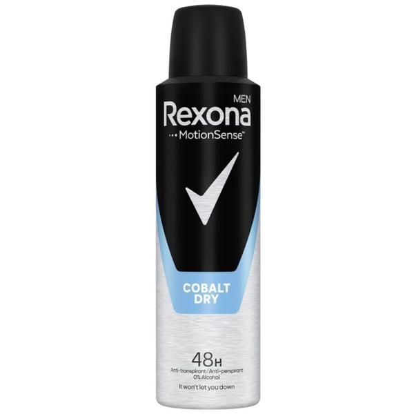 Rexona Мъжки дезодорант спрей против изпотяване - Rexona Men MotionSense Cobalt Dry 48h, 150 мл