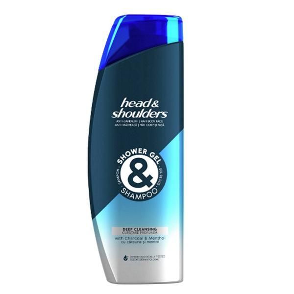 Head&Shoulders Мъжки шампоан и душ гел против пърхот и дълбоко почистване Head&amp;Shoulders Anti-Dandru Shower Gel&amp; Shampoo Deep Cleansing, 360 мл