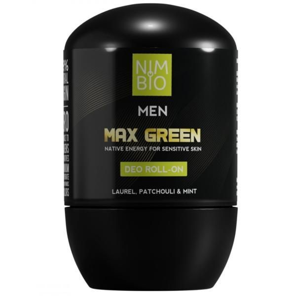 Nimbio Натурален дезодорант за мъже Nimbio Men Max Green Deo Roll-On, 50 мл