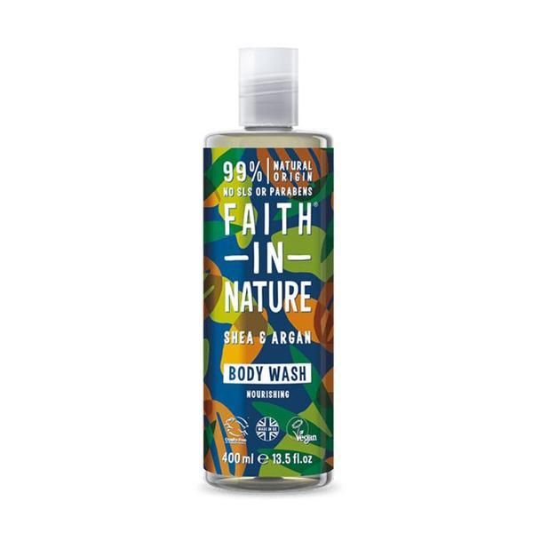 Faith in Nature Натурален подхранващ душ гел с масло от ший и арганово масло - Faith in Nature Shea &amp; Argan Body Wash Nourishing, 400 мл