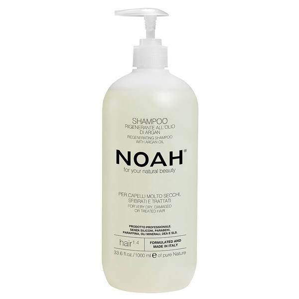 Noah Натурален регенериращ шампоан с арганово масло за много суха и третирана коса 1.4 Noah, 1000 мл