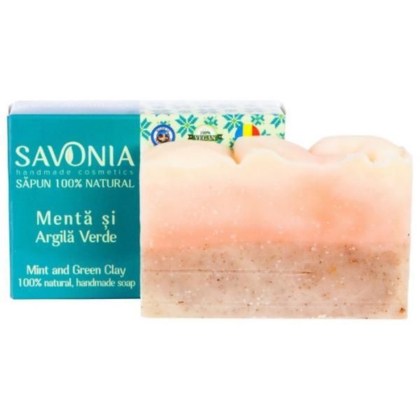 Savonia Натурален сапун с мента и зелена глина Savonia, 90г