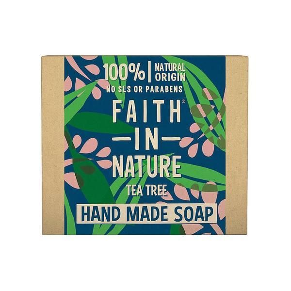 Faith in Nature Натурален твърд сапун със зелено чаено дърво - Faith in Nature Hand Made Soap Tea Tree, 100 гр