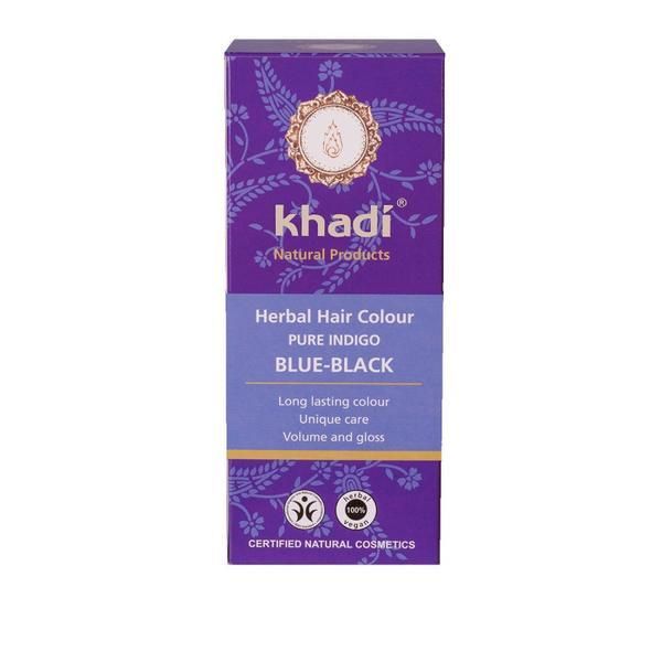 Khadi Натурална боя за коса Henna Черно индиго Khad, 100 гр
