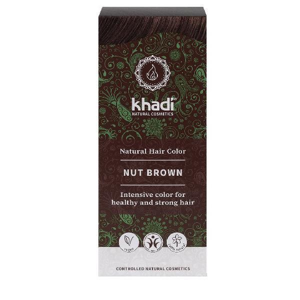 Khadi Натурална боя за коса Henna Saten орех Khad, 100 гр