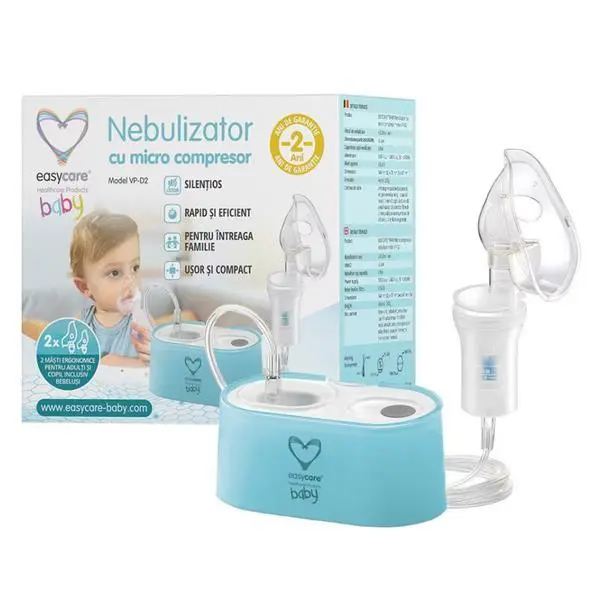 Easy Care Baby Небулизатор с микрокомпресор Модел VP-D2 - Easy Care Baby, 1 бр