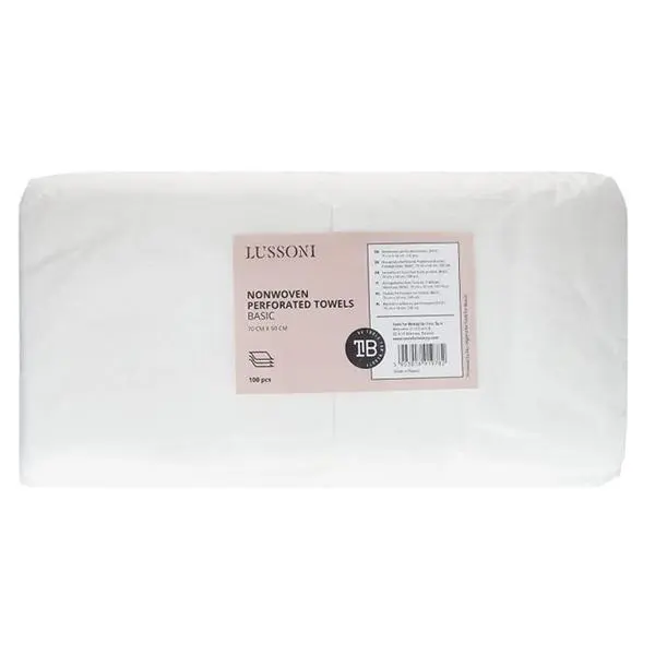Lussoni Нетъкани кърпи за еднократна употреба - Lussoni Nonwoven Perforated Towels Basic, 100 бр