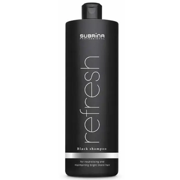 Subrina Неутрализиращ шампоан за студени и ярки руси коси - Subrina Professional Refresh Refresh Black Shampoo for Cool Blonde Hair, 1000 мл