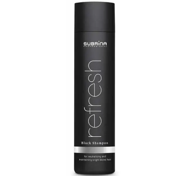 Subrina Неутрализиращ шампоан за студени и ярки руси коси - Subrina Professional Refresh Refresh Black Shampoo for Cool Blonde Hair, 250 мл