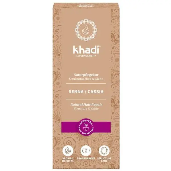 Khadi Неутрална къна - Khadi Senna Cassia Natural Hair Repair, 100 гр