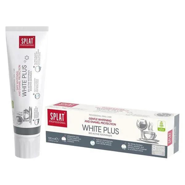 Splat Нежна избелваща паста за зъби - Splat Professional White Plus Bio-Active Toothpaste, 100 мл