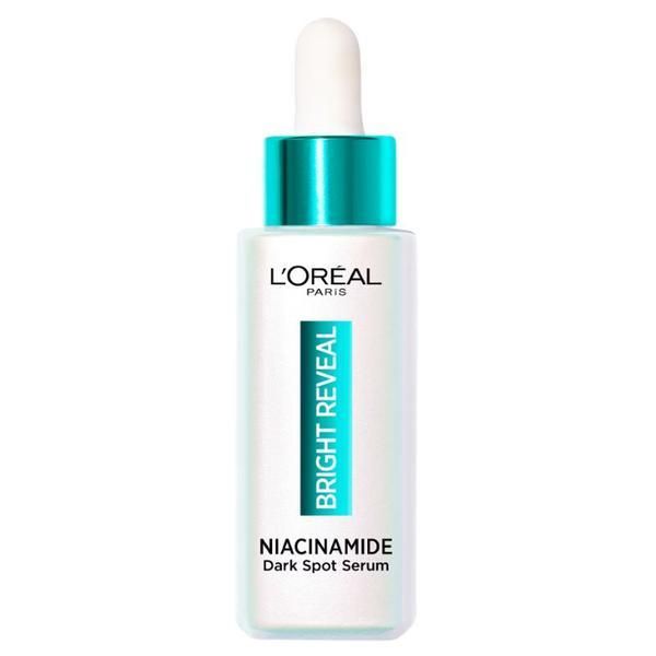L'Oreal Paris Ниацинамиден серум против пигментни петна L&#039;Oreal Paris - Bright Reveal 10% Niacinamide Dark Spot Serum, 30 мл