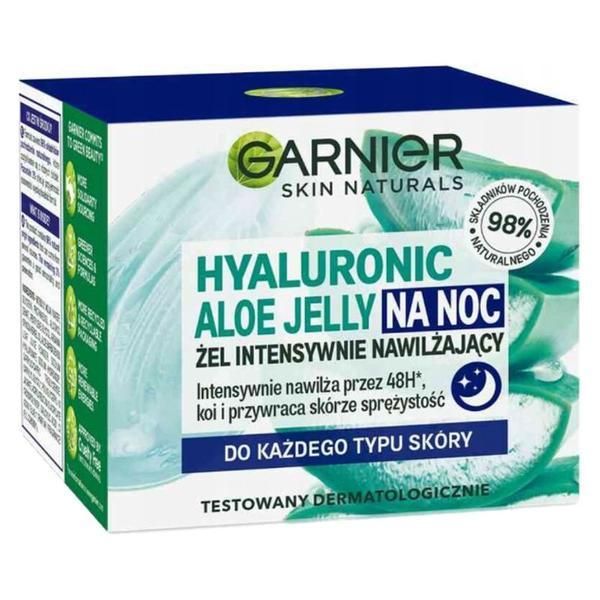 Garnier Нощен хидратиращ гел - Garnier Skin Naturals Hyaluronic Aloe Jelly Night, 50 мл
