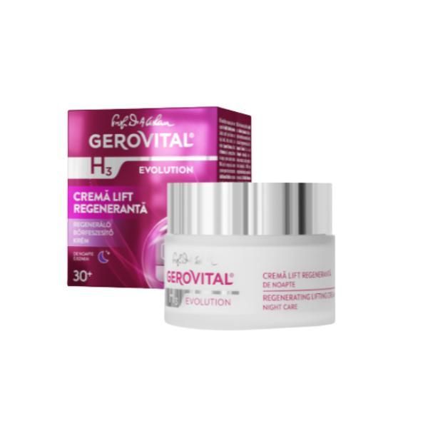 Gerovital Нощен Крем Georvital H3 Evolution Regenerative Night Lift Cream, 50 мл