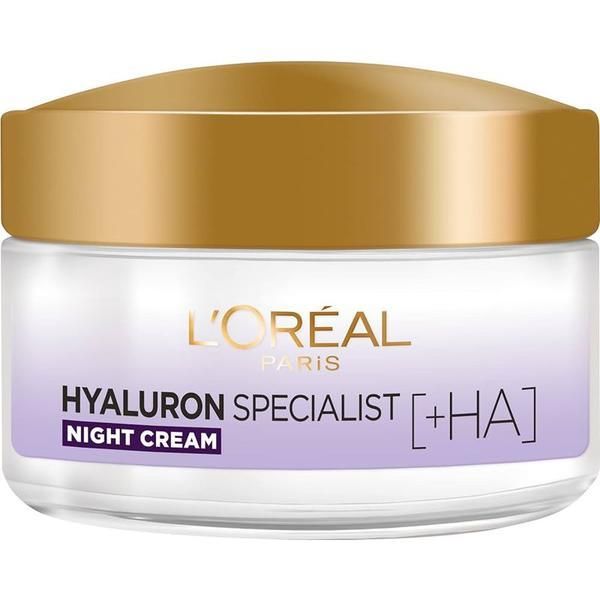 L'Oreal Paris Нощен крем против бръчки - L&#039;Oreal Paris Hyaluron Specialist +HA, Replumping Moisturizing Care Night Cream Mask, 50 мл