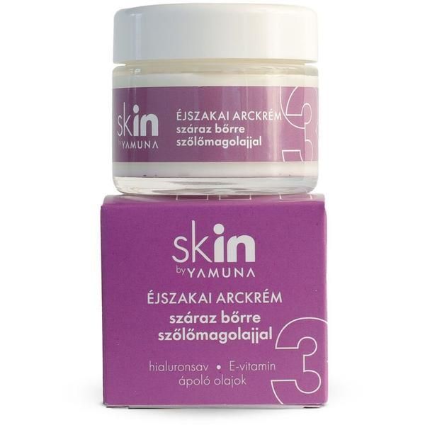 Yamuna Нощен крем с гроздови семки за суха кожа - Skin by Yamuna, 50 мл