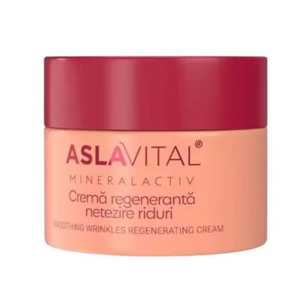 Aslavital Нощен крем за изглаждане на бръчки - Aslavital Mineralactiv SKINectura Smoothing Wrinkle Regenerating Cream, 50 мл