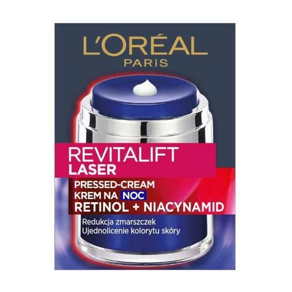 L'Oreal Paris Нощен крем за лице с ретинол - L&#039;Oreal Paris Revitalift Laser Pressed-Cream Night Retinol, 50 мл