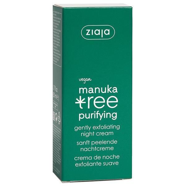 Ziaja Нощен крем - Ziaja Manuka Tree Purifying Gently Exfoliating Night Cream, 50 мл