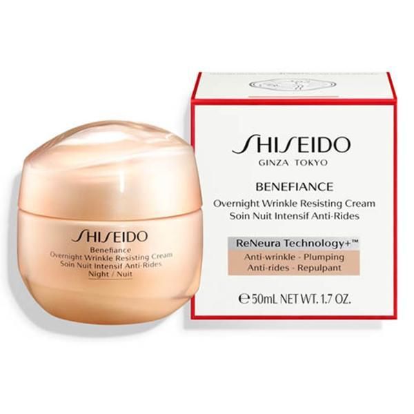 Shiseido Нощен овлажнител против бръчки - Shiseido Benefiance Overnight , 50 мл