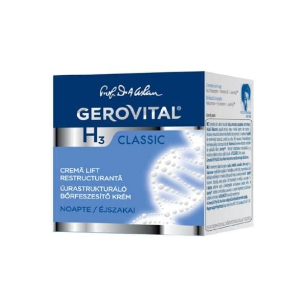 Gerovital Нощен реструктуриращ лифтинг крем - Gerovital H3 Classic Restructuring Lift Cream, 50мл