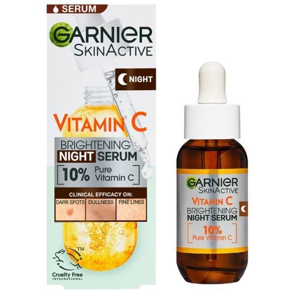 Garnier Нощен серум с 10% чист витамин С - Garnier Skin Naturals Vitamin C Brightening Night Serum, 30 мл