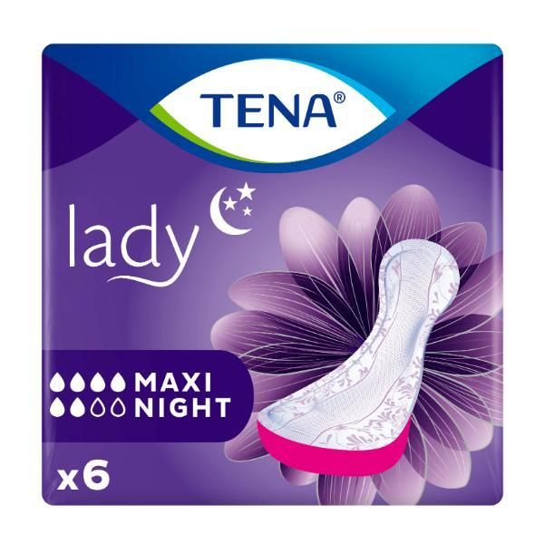 Tena Нощни абсорбенти за инконтиненция - Tena Lady Maxi Night, 6 бр