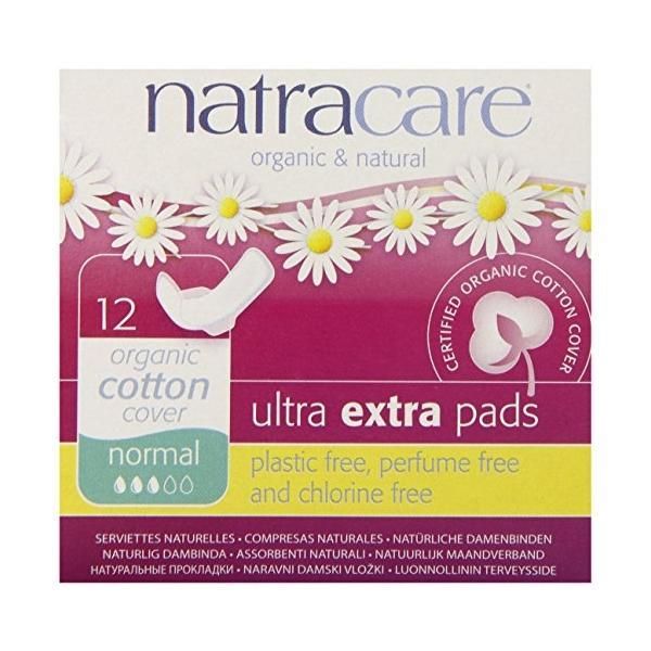 Natracare Нощни дамски превръзки Ultra Extra de Noapte с 3 капки, 12 бр