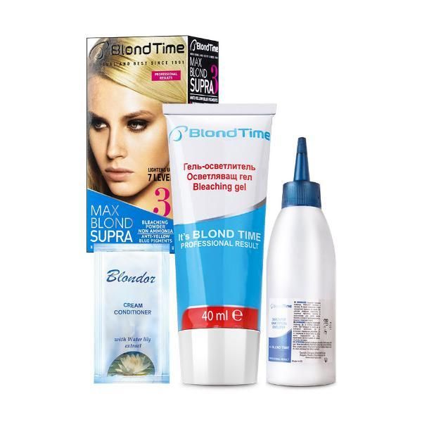 Rosa Impex Обезцветител за коса Max Blond номер.3 &ndash; обезцветяваща пудра 22г, оксидант 65 мл, балсам 15 мл