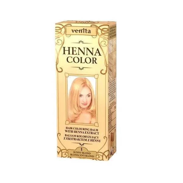 Henna Sonia Оцветяващ балсам с екстракт от къна Henna Sonia, Номер.1 Златисто русо, 75 мл