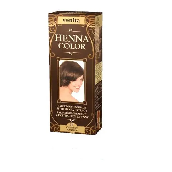 Henna Sonia Оцветяващ балсам с екстракт от къна Henna Sonia, Номер.14 Кестеняво, 75 мл