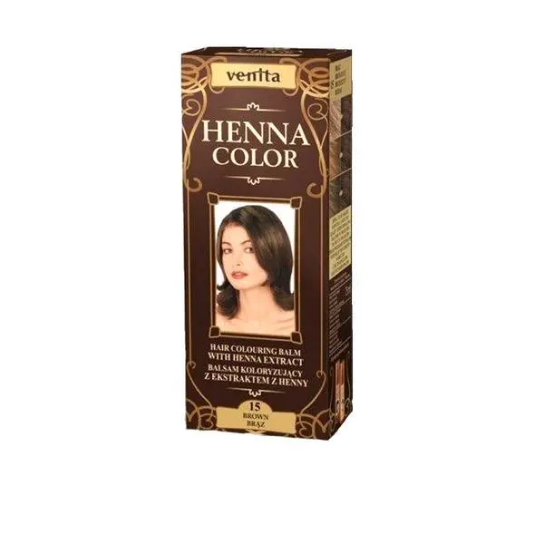 Henna Sonia Оцветяващ балсам с екстракт от къна Henna Sonia, Номер.15 Тъмно кафяво, 75 мл