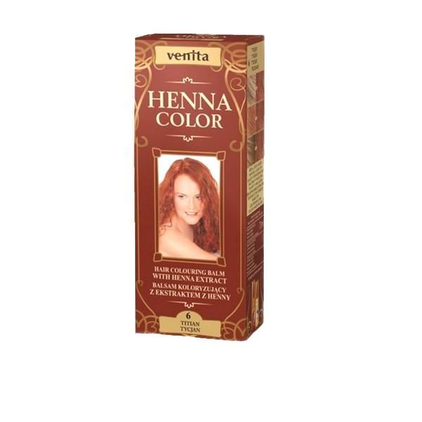 Henna Sonia Оцветяващ балсам с екстракт от къна Henna Sonia, Номер.6 Титаново червено, 75 мл
