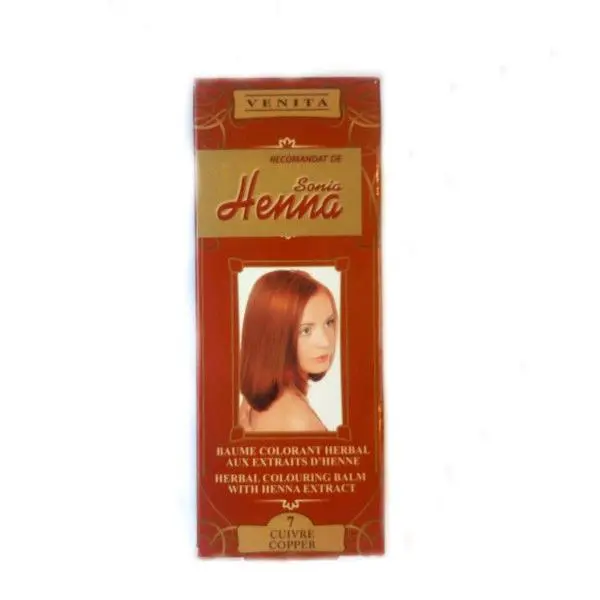 Henna Sonia Оцветяващ балсам с екстракт от къна Henna Sonia, Номер.7 Мед, 75 мл