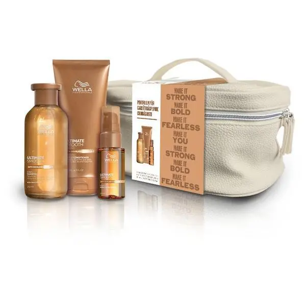 Wella Professionals Оферта черен петък 2025: Wella Professionals Ultimate Smooth: Шампоан 250 мл + Балсам 200 мл + Серум с масло 30 мл