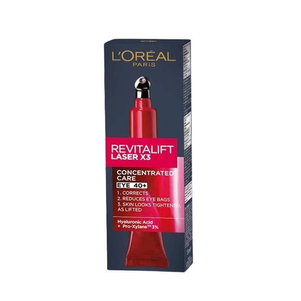 L'Oreal Paris Околоочен крем против бръчки - L&#039;Oreal Paris Revitalift Laser X3 Anti-Aging Eye Cream, 15 мл